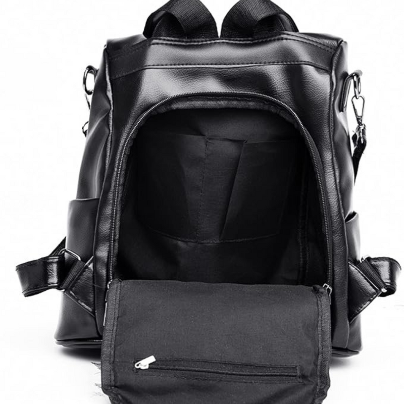 2 in 1  Leather Backpack & Shoulder Bag